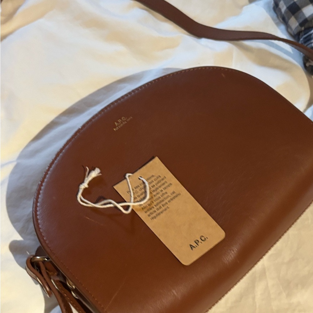 A.P.C. Lune bag Brown Crossbody Bag with Modern Geometric Hardware